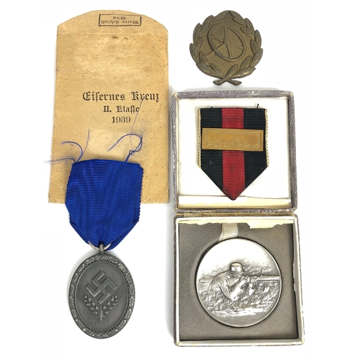 294 - German Third Reich various  awards.  1939 Iron Cross 2nd Class packet by Maria Schenkl of Wien ... r... 