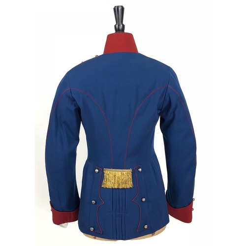 391 - Austrian Uhlan (Lancer) Officer's single-breasted tunic.  Good scarce example mid-blue with ten half... 