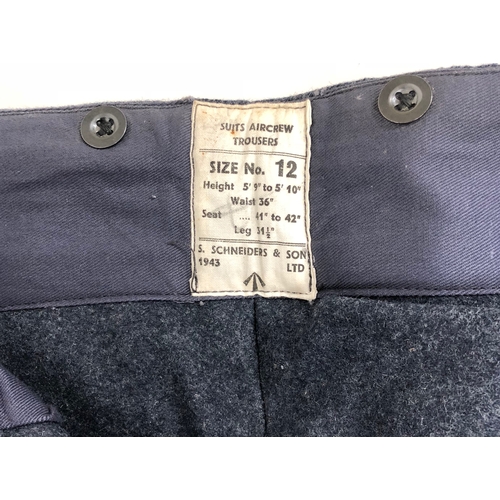 439 - WW2 1943 RAF Suits Aircrew Battledress Trousers.  A very good pair in near unissued condition. Regul... 