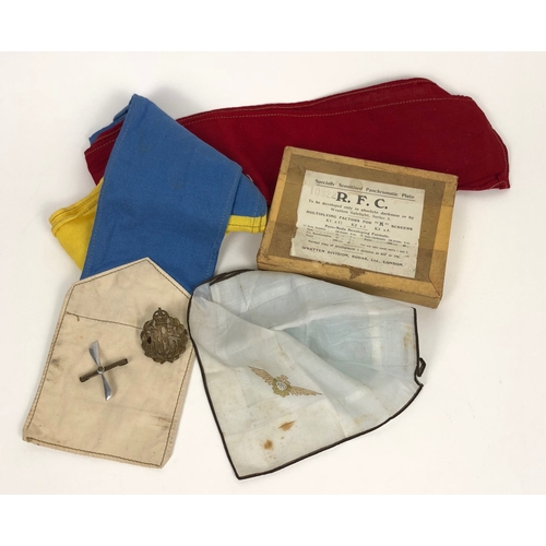 454 - WW1 Aviation Royal Flying Corps RFC items.  Comprising: Unused Kodak glass photographic plate in RFC... 