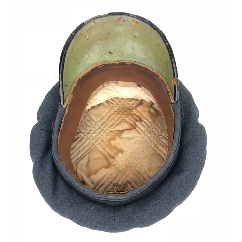 458 - RAF WW2 Period Group Captain Peaked Cap  A rare example, the leather peak adorned with a single row ... 