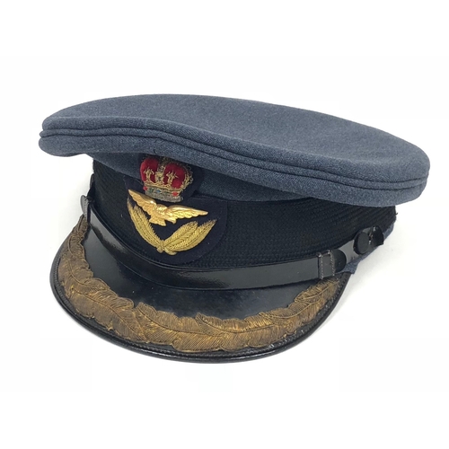 459 - RAF Cold War Period Group Captain Peaked Cap  A good early Elizabeth II period example, tailored by ... 