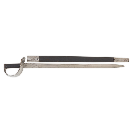 483 - 1900 Pattern Royal Navy Boarding Cutlass  A rare example, with straight fullered 28-inch blade with ... 