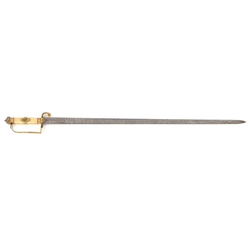 489 - Napoleonic War Period Oxford University Volunteers Sword.  A scarce example, the straight single edg... 