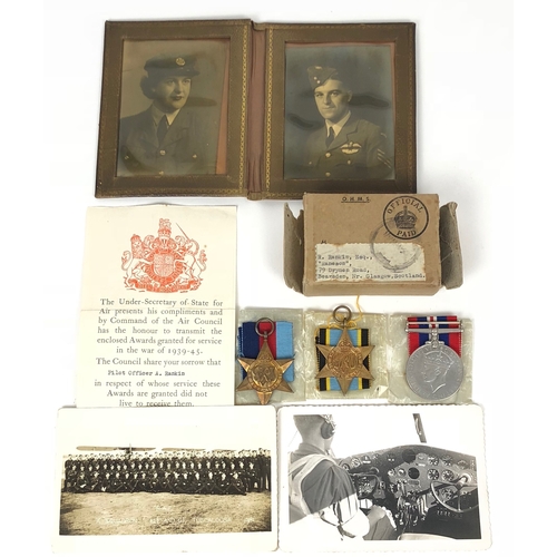 63 - WW2 RAF 1943 75 (New Zealand) Squadron Casualty Aircrew Europe Medal Group.  Awarded to Pilot Office... 