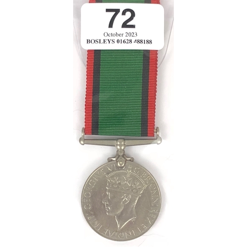 72 - Southern Rhodesia War Service Medal.  A rare example issued for service during the Second World War.