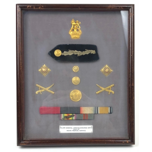 87 - Medal Ribbons and Badges of Major General John Blackburne Smith CB., CIE. Indian Medical Service  Co... 