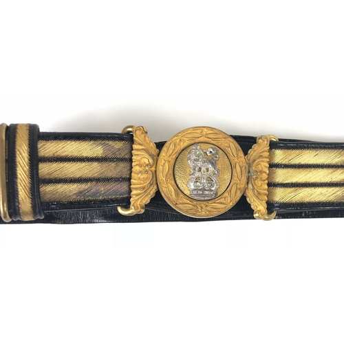 97 - Edward VII George V Period Medical Staff Officer's Waistbelt  A good bright example the belt of blac... 