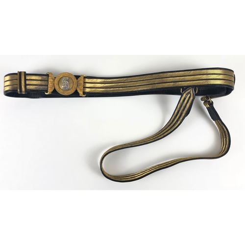 97 - Edward VII George V Period Medical Staff Officer's Waistbelt  A good bright example the belt of blac... 