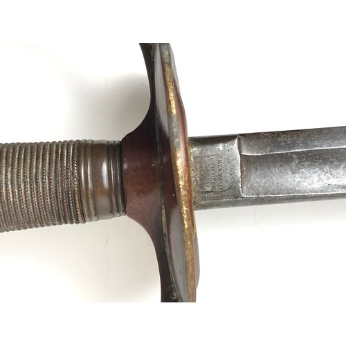 481 - American Civil War Period 1840 Pattern Sword.  This example is stamped to the forte of the blade US ... 