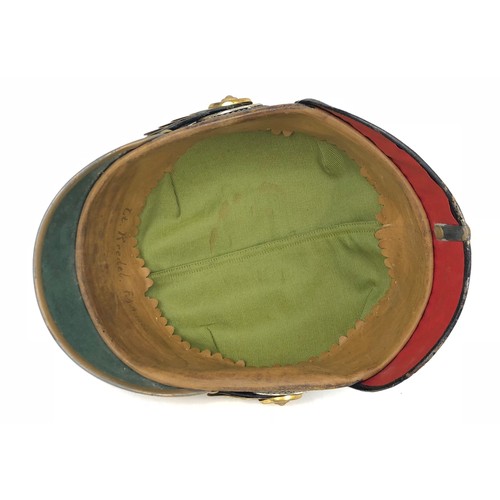 362 - WW1 Prussian Officer's Picklehaube.  A good Officer’s Picklehaube with rounded front peak and gilt m... 