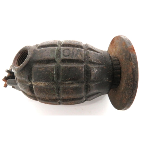 160 - Inert No 36 Mills Rifle Grenade
cast fragmentation body.  Top filling screw absent.  Press... 