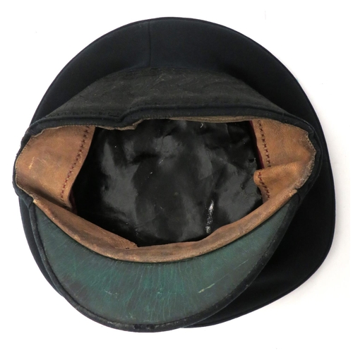 199 - Royal Company Of Archers Cap
dark green crown, body and small peak.  Black mohair thistle decorated ... 