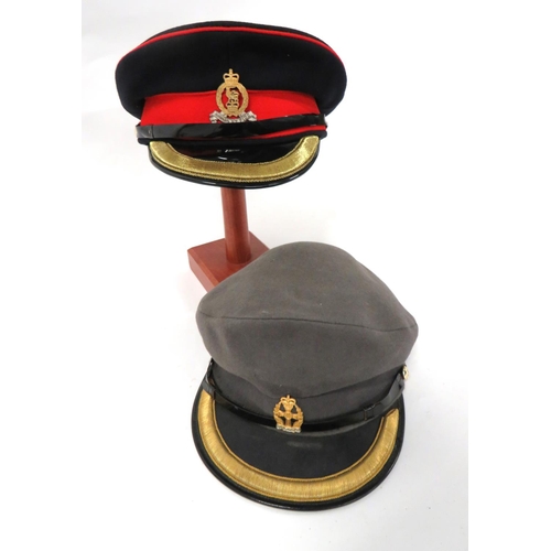 206 - Two Post 1953 Field Officer Caps
consisting QARANC example.  Grey crown and body.  Black p... 