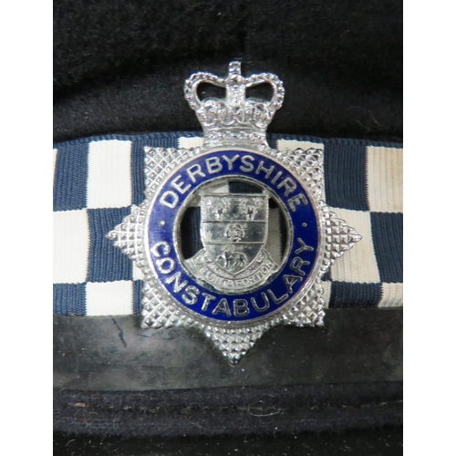 212 - Five Various Police Officer Caps
consisting pre 1952 Women Police Officer's cap .  Chrome KC Es... 