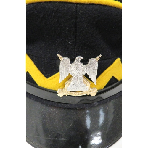 213 - Six Various Cavalry/Yeomanry Dress Caps
consisting 2 x scarlet and yellow Royal Armoured Corps ... S... 