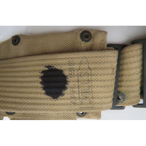 232 - Two American Ammunition Belts
consisting light khaki tan webbing, M1918, nine pouch cartridge belt. ... 