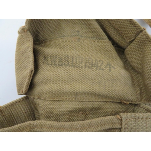 236 - Home Guard Ammunition Pouches And Belt Set
consisting pair of khaki webbing, square shape pouches. &... 