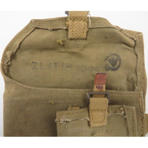 243 - Selection Of Bren Gun Accessories
consisting green webbing Bren cover with compartments for the hand... 