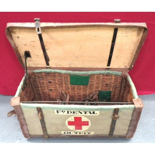 250 - Airborne Forces Medical Drop Wicker Basket
30 x 15 x 14 inch, rectangular, green canvas covered, wic... 