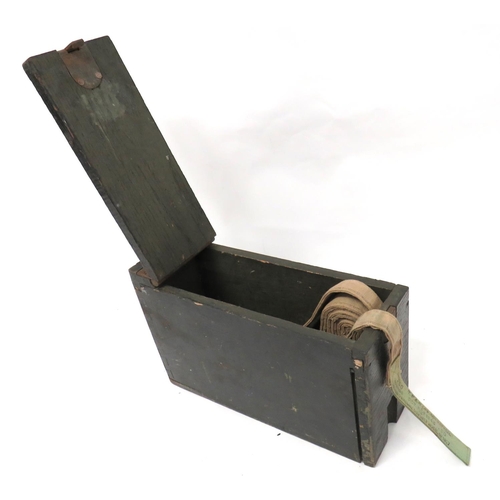 254 - American WW2 Browning M1917 HMG Ammunition Box
13 x 4 1/2 x 8 inch, green painted, rectangular, wood... 