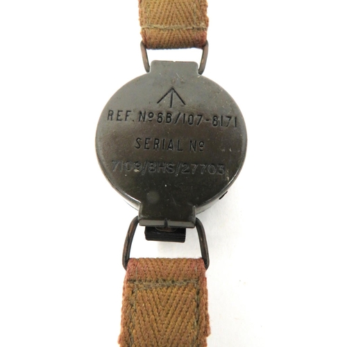 266 - 3 x Various Military Compasses
consisting British Airborne pattern, wrist compass.  The rear wi... 