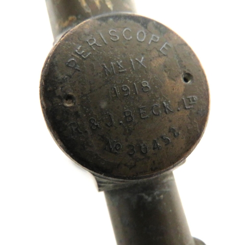 289 - WW1 Trench MKIX Periscope
brass tube with small, top lens.  Lower angled lens.  End marked... 