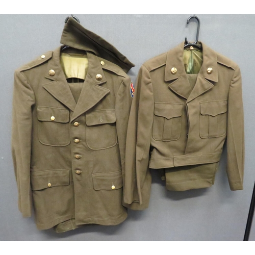 327 - Two WW2 Pattern American Uniforms
consisting khaki, OR's service dress, open collar tunic.  Pat... 