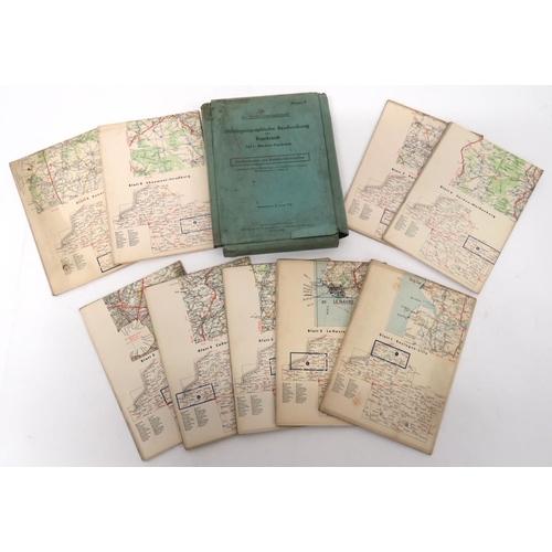 340 - 1940 Invasion Map Folder Of France
blue folder dated 30 January 1940 covering France.  Containi... 