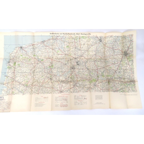 340 - 1940 Invasion Map Folder Of France
blue folder dated 30 January 1940 covering France.  Containi... 