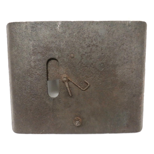 350 - WW1 Imperial German Sniper's Trench Plate
rectangular, steel plate with roll over side edges.  ... 