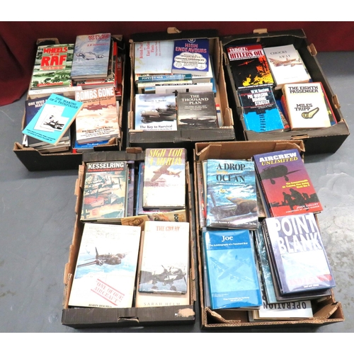 367 - Large Quantity Of Aviation Orientated Books
contained in five fruit boxes.  Including Bombs Gone ...... 