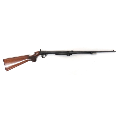 382 - BSA Improved Model D Air Rifle
.177, 19 1/2 inch, blued fixed barrel.  Front blade sight and re... 