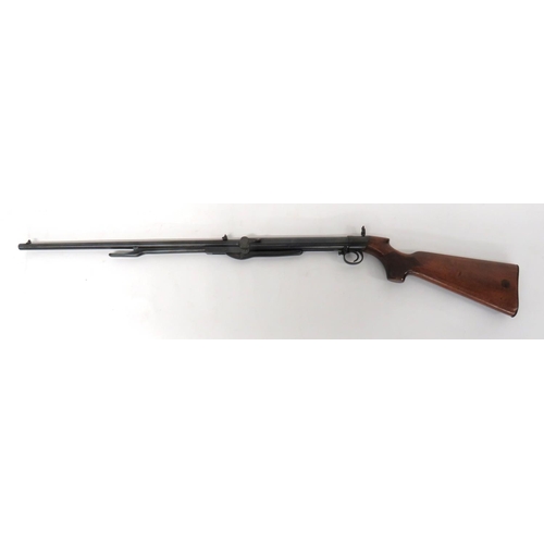 382 - BSA Improved Model D Air Rifle
.177, 19 1/2 inch, blued fixed barrel.  Front blade sight and re... 