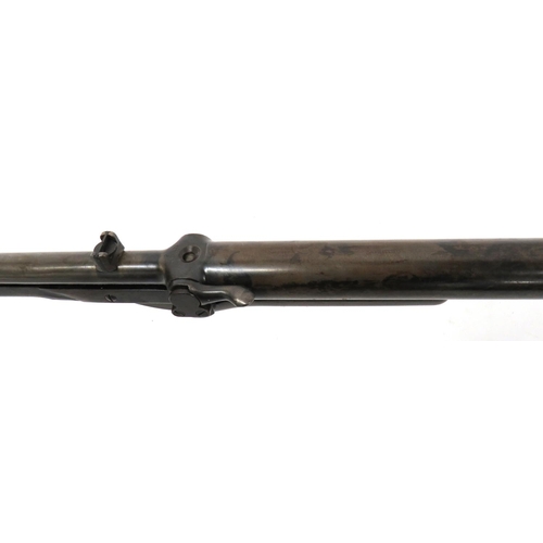 383 - BSA Early Pre War Pattern Air Rifle
.22, 19 1/2 inch, fixed barrel.  Front blade sight and rear... 