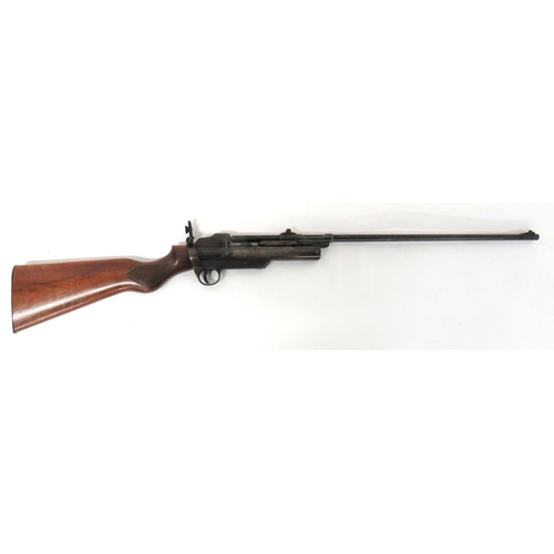 387 - Scarce Webley Service Air Rifle MKII
.22, 25 1/2 inch, blued hinged barrel.  Front blade sight.  Rea... 