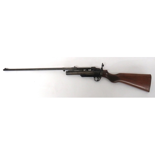 387 - Scarce Webley Service Air Rifle MKII
.22, 25 1/2 inch, blued hinged barrel.  Front blade sight.  Rea... 