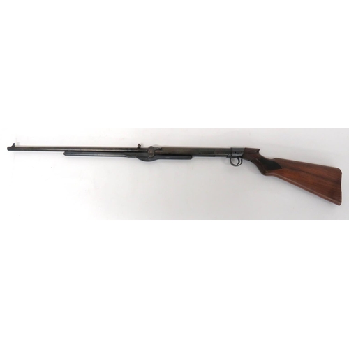 390 - BSA Early Pre War Pattern Air Rifle
.22, 19 1/2 inch, blued fixed barrel.  Front blade sight and rea... 