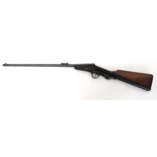 395 - Rare Britannia Series 2 Circa 1907 Air Rifle
.177, 22 3/4 inch, blued hinged barrel with rear block ... 