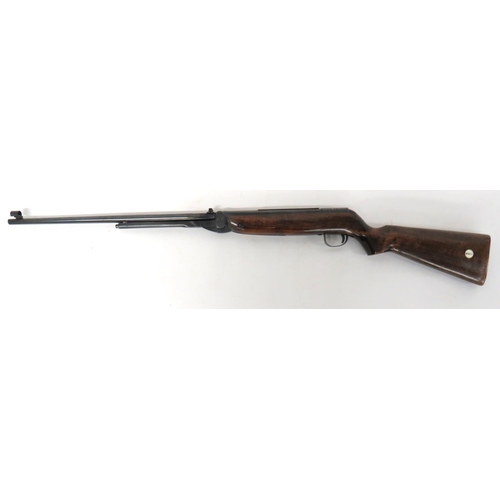 397 - Webley Mark 3 Air Rifle
.22, 18 3/4 inch, blued fixed barrel.  Front hooded sight.  Rear, ... 