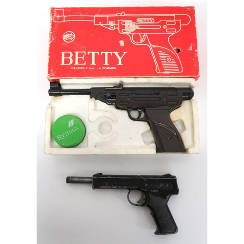 407 - Two Various Air Pistols
consisting 4.5 mm, Diana SP50, push loading barrel air pistol.  One piece, b... 