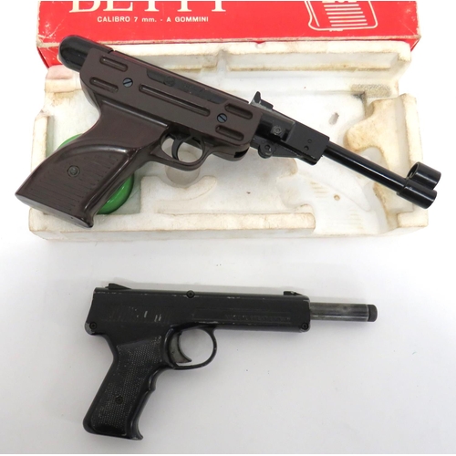 407 - Two Various Air Pistols
consisting 4.5 mm, Diana SP50, push loading barrel air pistol.  One piece, b... 