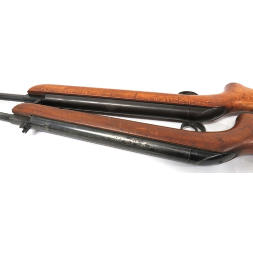 410 - Two BSA Cadet Air Rifles
.177, 18 1/2 inch, blued, hinged barrel.  Front blade sight.  Rea... 