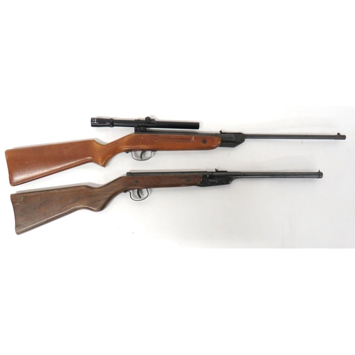 411 - Two Diana Style Air Rifles
consisting Mod 16, .177, 12 inch, blued hinged barrel.  Blued body m... 