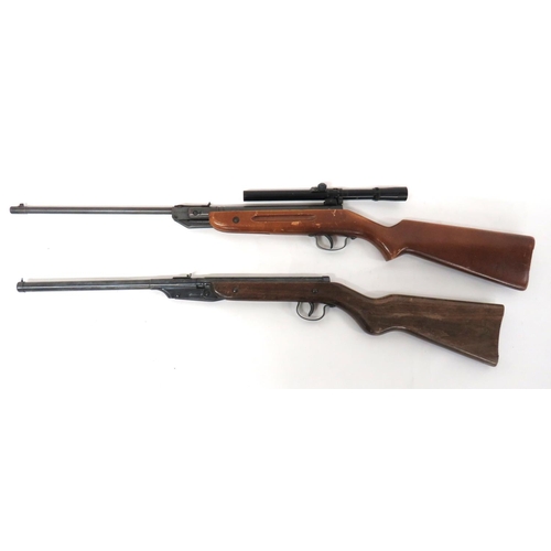 411 - Two Diana Style Air Rifles
consisting Mod 16, .177, 12 inch, blued hinged barrel.  Blued body m... 