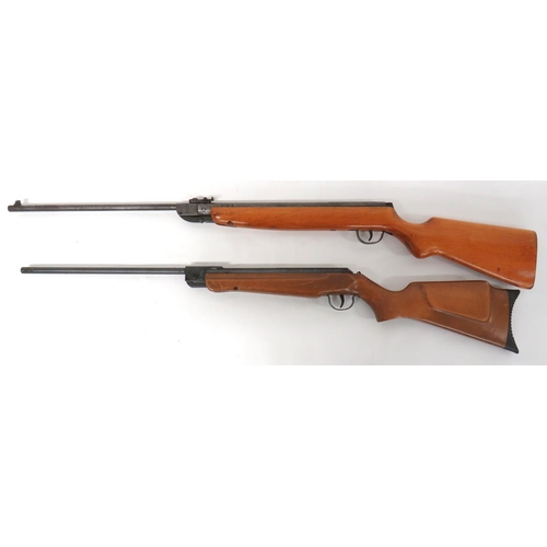 412 - Two Post War Air Rifles
consisting Webley Hawk.  .22, 16 1/2 inch, blued barrel.  Sights a... 