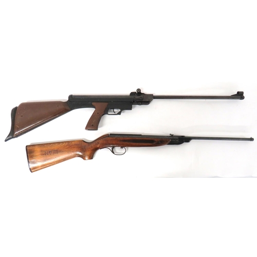 413 - Spanish El Gamo 68 Air Rifle
.177, 17 3/4 inch, blued, hinged barrel.  Hooded front sight. Rear, adj... 