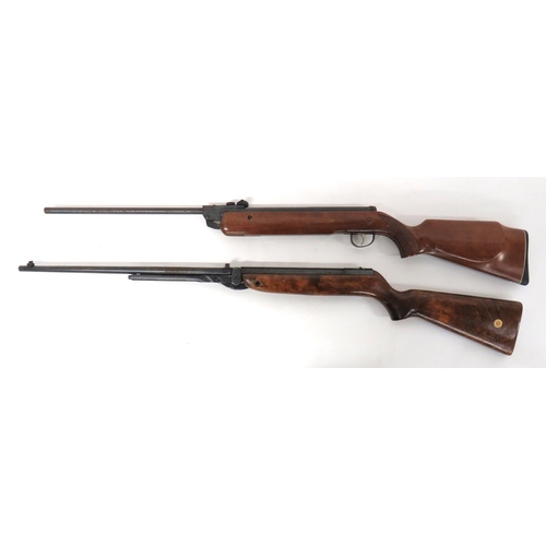 414 - Two Various Air Rifles
consisting Webley Mark 3 air rifle.  .22, 18 3/4 inch, blued fixed barre... 