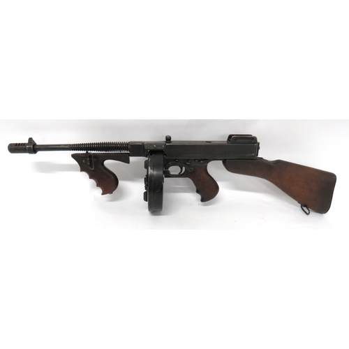 420 - Deactivated US Model 1928 A1 Thompson SMG
13 inch, .45 ACP, finned barrel with end Cutts compensator... 