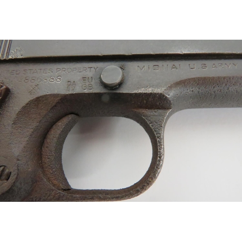 433 - Deactivated American Colt M1911 A1 Auto Pistol
.45, 5 inch, hidden barrel.  Top slide with fron... 